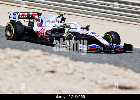 Mick Schumacher (GER) Haas VF-21.  14.03.2021. Formula 1 Testing, Sakhir, Bahrain, Day Three.  Photo credit should read: XPB/Press Association Images. Stock Photo