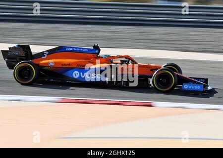 Daniel Ricciardo (AUS) McLaren MCL35M.  14.03.2021. Formula 1 Testing, Sakhir, Bahrain, Day Three.  Photo credit should read: XPB/Press Association Images. Stock Photo