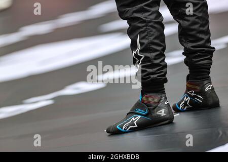 Racing boots of Fernando Alonso (ESP) Alpine F1 Team on the grid.  20.06.2021. Formula 1 World Championship, Rd 7, French Grand Prix, Paul Ricard, France, Race Day.  Photo credit should read: XPB/Press Association Images. Stock Photo