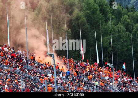 Circuit atmosphere - fans in the grandstand.  04.07.2021. Formula 1 World Championship, Rd 9, Austrian Grand Prix, Spielberg, Austria, Race Day.  Photo credit should read: XPB/Press Association Images. Stock Photo