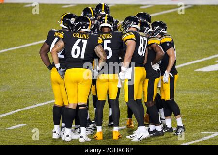 Pittsburgh Steelers quarterback Joshua Dobbs (5) celebrates his