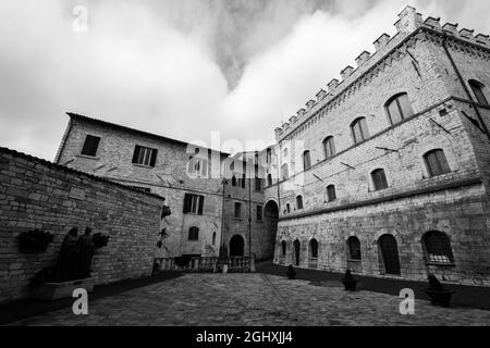 Already in a document of 1398, a small church is mentioned built on the place that tradition identifies as 'the paternal and birthplace of St. Francis Stock Photo