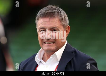 Serbia's manager Dragan Stojkovic before the 2022 FIFA World Cup Qualifying match at Aviva Stadium, Dublin. Picture date: Tuesday September 7, 2021. Stock Photo