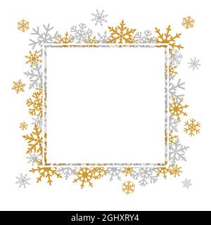 Winter empty background creative concept. Season's greetings. Merry Christmas and A Happy New year decoration. Decorative sheet of paper. Isolated abs Stock Vector