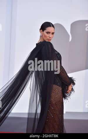 Venice, Italy. 06th Sep, 2021. VENICE, ITALY - SEPTEMBER 06: Guest attend the red carpet of the movie 'La Caja' during the 78th Venice International Film Festival on September 06, 2021 in Venice, Italy. Credit: dpa/Alamy Live News Stock Photo