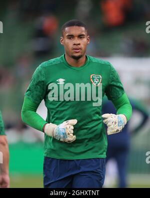 Republic of Ireland goalkeeper Gavin Bazunu after the 2022 FIFA World Cup  Qualifying match at the Aviva Stadium, Dublin. Picture date: Saturday  September 4, 2021 Stock Photo - Alamy