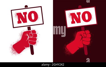 Vector illustration of a hand with poster. Vector icon of hand holding a poster. Stock Vector