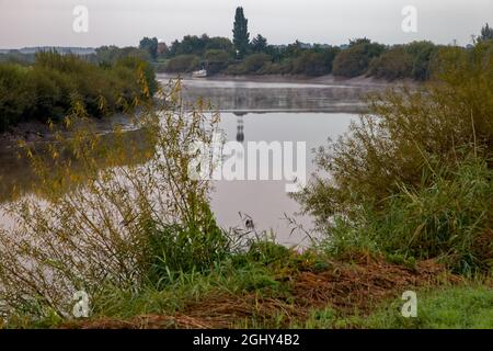 The Trent Aegir downstream from Gainsborough Stock Photo