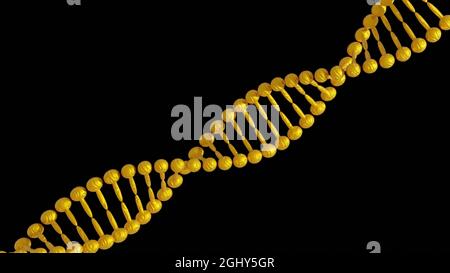 Illustration of a colorful molecule strand Stock Photo