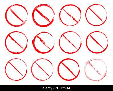 Cross in a red circle prohibition sign. No symbol, do not sign, circle X  letter symbol, wrong, prohibited symbol, dont do it symbol isolated on  white Stock Photo - Alamy