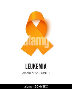 Vector Illustration of Leukemia Awareness month with orange colored ...