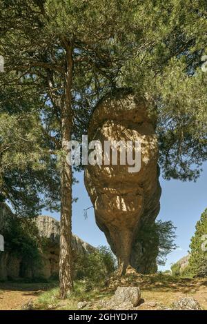La Ciudad Encantada, Spanish natural site of calcareous or limestone rock formations formed over thousands of years, Cuenca, Spain, Europe Stock Photo