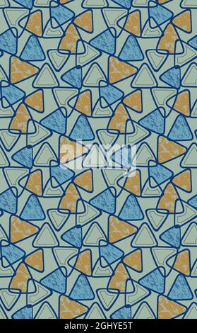 Vertical colorful seamless pattern wallpaper background with geometric shapes Stock Photo