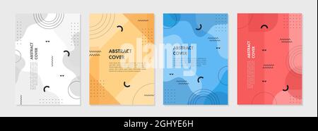 Set of abstract creative artistic templates. Universal cover Designs for Annual Report, Brochures, Flyers, Presentations, Leaflet, Magazine. Stock Vector