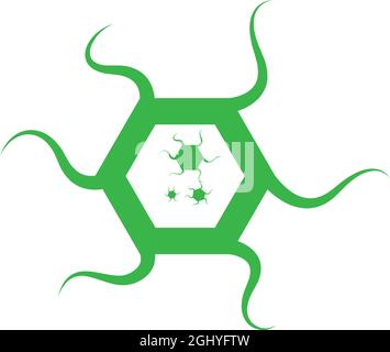 Bacterial Probiotic icon vector flat design template Stock Vector