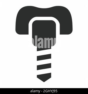 Icon Vector of Dental Implants - Glyph Style - Simple illustration, Editable stroke, Design template vector, Good for prints, posters, advertisements, Stock Vector