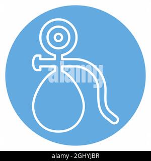 Icon Vector of Blood Pressure Monitor - Blue Eyes Style - Simple illustration, Editable stroke, Design template vector, Good for prints, posters, adve Stock Vector
