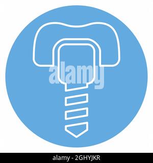 Icon Vector of Dental Implants - Blue Eyes Style - Simple illustration, Editable stroke, Design template vector, Good for prints, posters, advertiseme Stock Vector