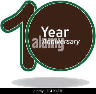 Anniversary Logo Vector Template Design Illustration Stock Vector