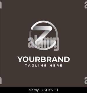 The letter Z. isolated on a dark background. Graphic design elements for logos, etc. Vector illustration. Stock Vector