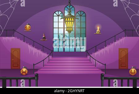 Decoration house of halloween day Stock Vector
