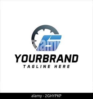 number 6 logo template vector illustration with speedometer Stock Vector