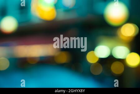 Abstract city lights at night for background or concepts use. Stock Photo