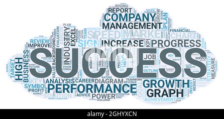 Success word cloud concept on white background, 3d rendering Stock Photo