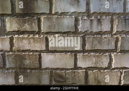 Wall texture made of concrete facing blocks Stock Photo