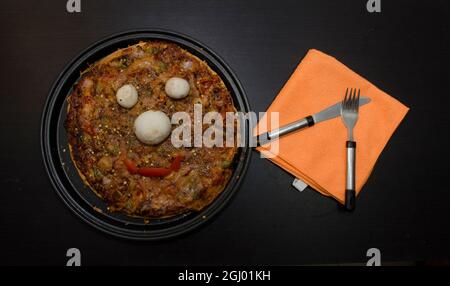 Sill life with pizza Stock Photo