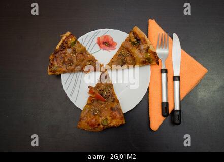 Sill life with pizza Stock Photo