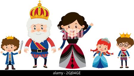 Royal Family Cartoon Character Illustration Stock Vector Image & Art ...