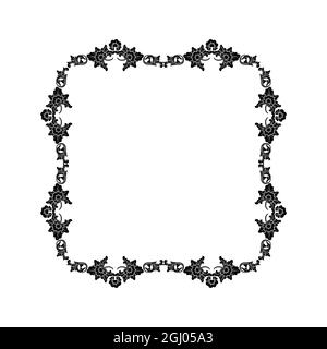 Balinese carving motif frame for invitations, certificates etc Stock Vector