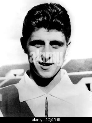 Gianni Rivera, Italian Soccer player for Milan. 17th April 1962. Stock Photo