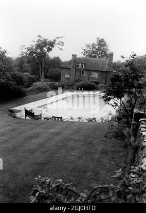 The swimming pool at the home of Brian Jones where his body was found in 1969. Stock Photo