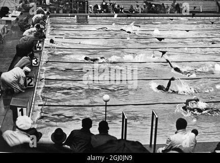 Swimming, world record Adolf Kiefer, USA won the 100 m backstroke on ...