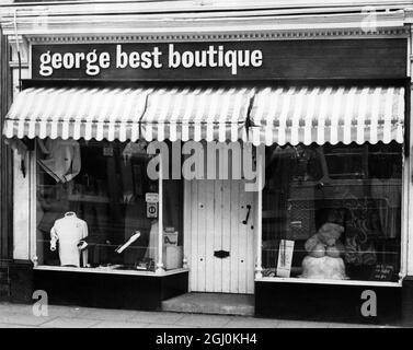 George Best Boutique Manchester 1967 Stock Photo