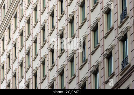 Facade windows of a building Stock Photo