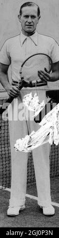 German tennis player Baron Gottfried Von Cramm Stock Photo