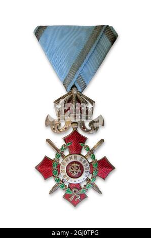 Medal of military merit isolatedon white background Stock Photo