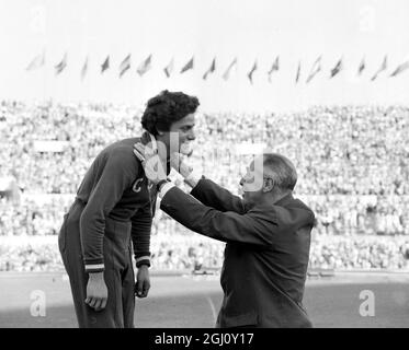 OLYMPIC GAME HURDLES 80M WOMEN FINAL PRESS GETS GOLD 2 SEPTEMBER 1960 Stock Photo