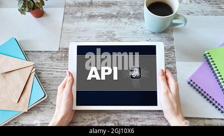 API application programming interface. Internet and technology concept Stock Photo