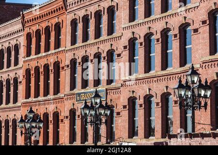 Canada, New Brunswick, Saint John. Market Square buildings. Stock Photo