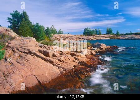 Canada, Ontario, Killarney Provincial Park. Shoreline along Georgian Bay on Lake Huron. Credit as: Mike Grandmaison / Jaynes Gallery / DanitaDelimont. Stock Photo