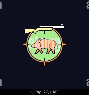 Wild boar hunting RGB color icon Stock Vector Image & Art - Alamy