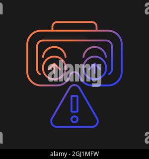 Use lenses protection gradient vector manual label icon for dark theme Stock Vector