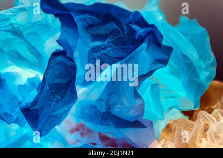 Colorful Tissue Paper and Light Stock Photo