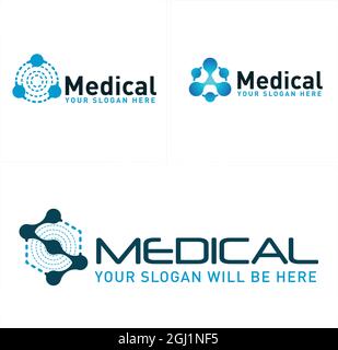 Modern medical initial S tech logo design  Stock Vector