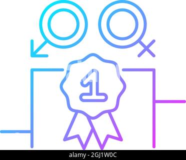 Gender equality gradient linear vector icon Stock Vector