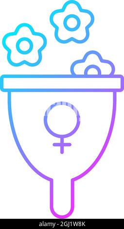 Femininity symbol gradient linear vector icon Stock Vector